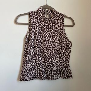 Anthropologie animal print top in XSP